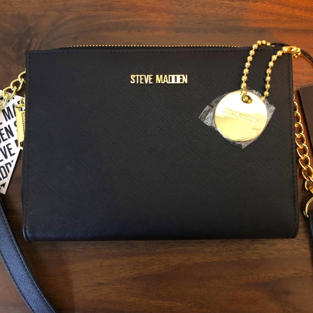 Steve Madden Black Clutch Crossbody NWT